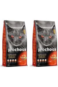 ProChoice Pro Choice Pro 33 Somon Ve Karidesli Kısırlaştırılmış Yetişkin Kuru Kedi Maması 2kgx2=4 Kg