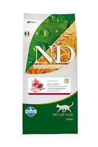 N&D Tahılsız Tavuklu Narlı Kısırlaştırılmış Kedi Maması 10 kg