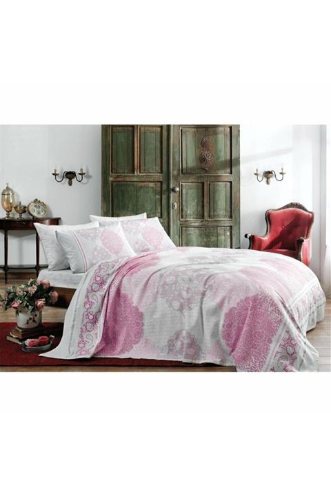 Taç Tek Kişilik Pike Takımı Aryan Pembe