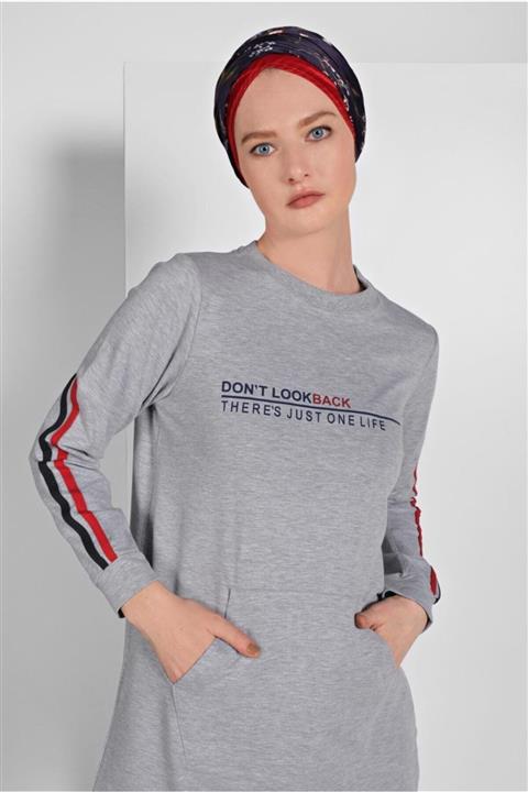 TRENDTESETTÜR Çizgi Detaylı Yazılı 256li Pantolonlu Eşofman Takımı 7219
