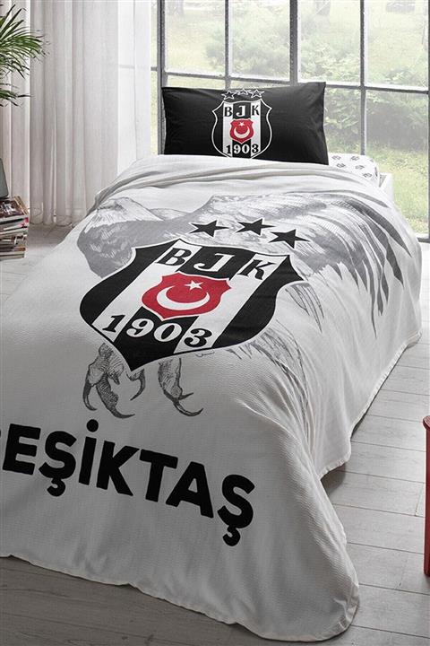 Taç Beşiktaş 3yıldız Pike Takımı Tek Kişilik