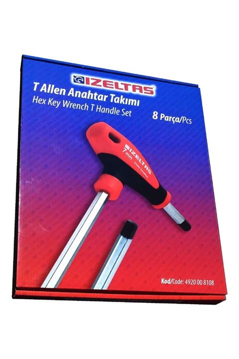 İzeltaş 4920 00 8108 T Tipi Allen Anahtar Takımı (8 Parça)