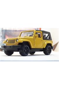 Majorette Jeep Rubicon Sarı Metal Model Araba 7/8cm