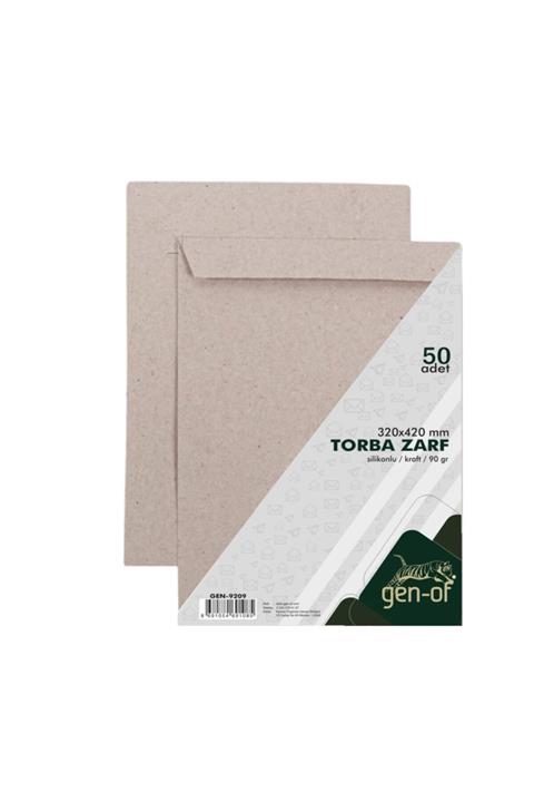 GenOf Torba Zarf 32x42 Kraft 90 Gr Silikonlu 50'li