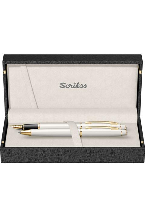 Scrikss Ikili Set Dk - Tük. Kalem Noble 35 Beyaz Altın