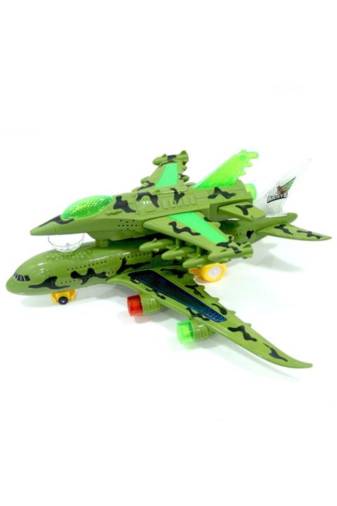 Salkım Toys Yılın Ilk Fırsatları - Airplane Ikili Pilli Işıklı Sesli Savaş Uçağı - ™ Beyaz At®