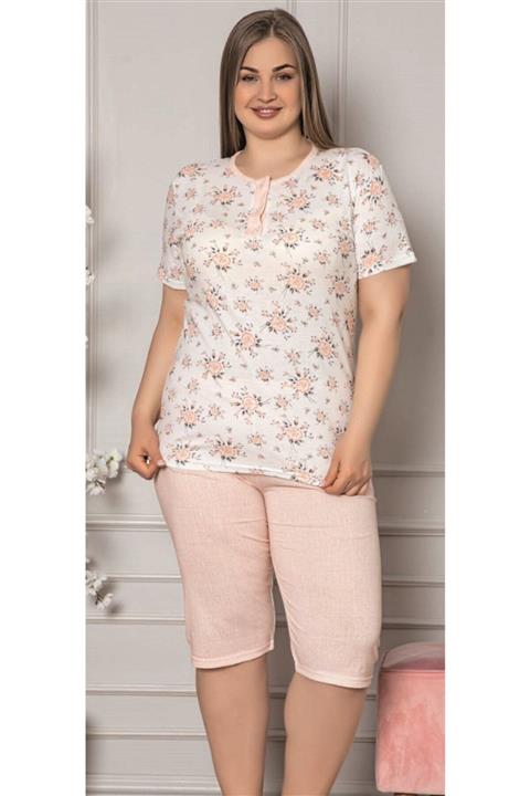 Tutkun Gül Desenli Yavru Ağzı Pijama Takımı 11414