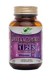 Yurdavit Hidrolize Collagen 900 Mg Type tip 1-2-3 Hyaluronic Acid Vitamin C 50 Tablet