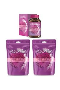 Voonka Beauty Collagen Hyaluronic Acid 32 Tablet Collagen Beauty Gummies 30 Çiğnenebilir Tablet X2 Adet