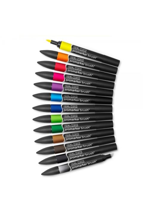 Winsor Newton Promarker Brush Güçlü Tonlar Seti (12 Renk)