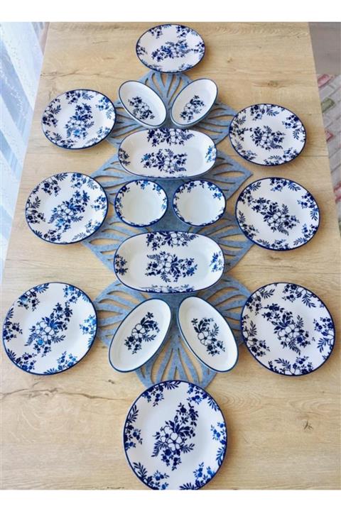 VENÜS HOME DECORATION Yasemin Desen 8 Kişilik 16 Parça Kahvaltı Takımı