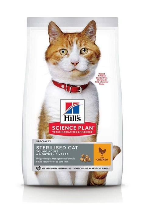 Hills Science Plan Hills Kısırlaştırılmış Tavuk Etli Yetişkin Kedi Maması 10 Kg