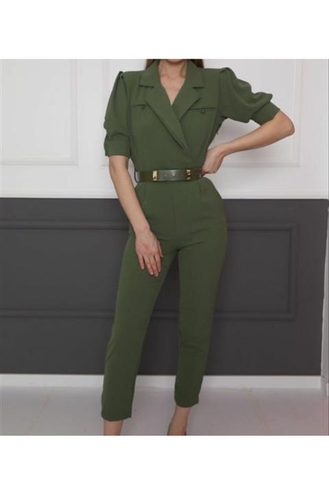 Miss Selens Kadın Yeşil Tulum