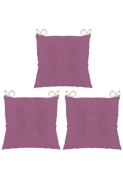 Textilla Açık Mürdüm Pofidik Minder 3 Lü Set