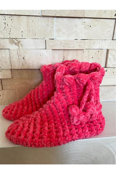 AyPappa Kadın Örgü Patik Ev Botu