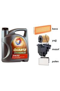 TOTAL Nfc 5w30 Yağ + Filtre Ful Set Peugeot 307 1.6 Dizel