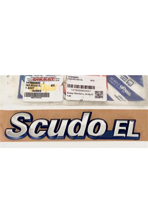 OPAR Fiat Scudo El Yazısı ( 1478599693 -orjinal )
