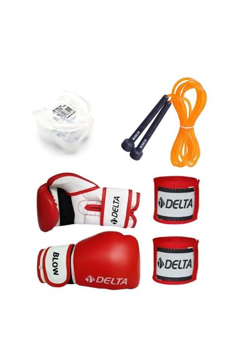 Delta Pain Boks Seti (Boks Eldiveni - El Bandajı - Atlama Ipi - Dişlik)