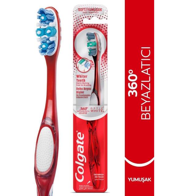 Colgate 360 Gelişmiş Optik Beyaz Yumuşak Beyazlatıcı Diş Fırçası