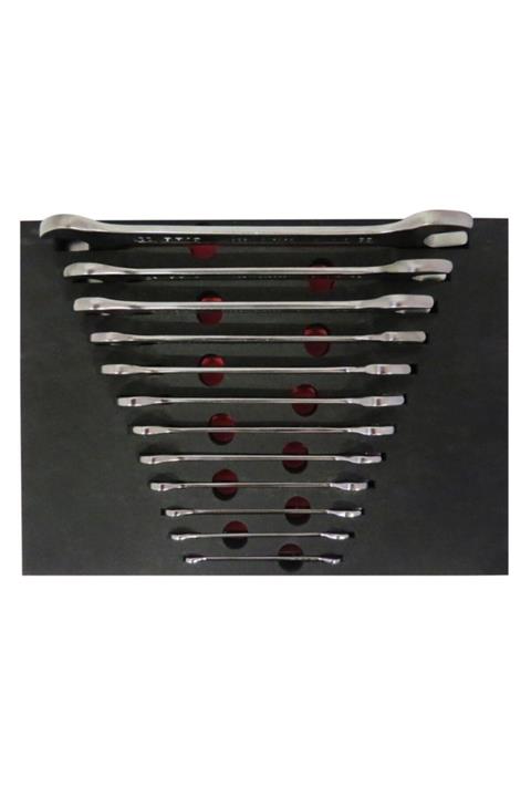 BRIO Anahtar Iki Ağız Set 12 Parça 6x7-30x32 Sünger Yataklı
