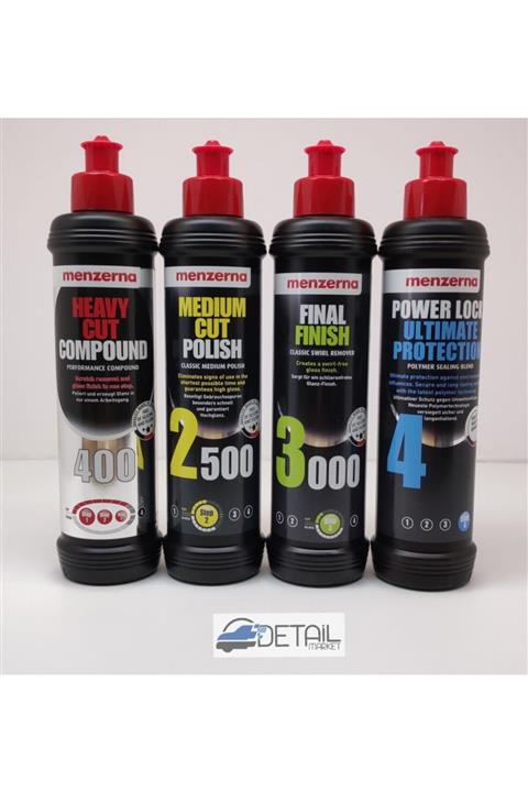 Menzerna 400 2500 3000 Powerlock Pasta Hare Ve Boya Koruma Seti 250 Ml