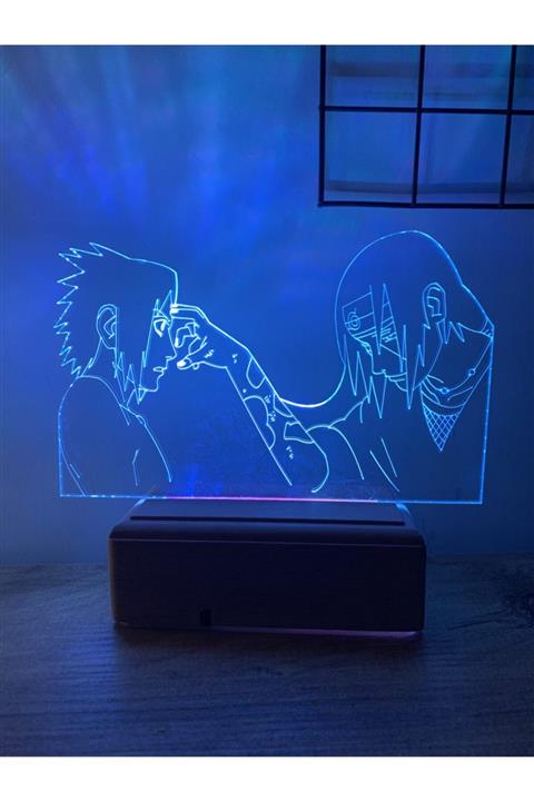 Modiwa Design Itachi Death Naruto 16 Renk Gece Lambası