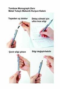 Tombow MONO graph zero Mekanik Kurşun Kalem 0.5 mm AÇIK MAVİ