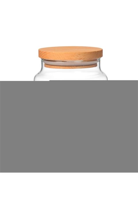 Joy Glass Ahşap Kapaklı Kavanoz - Büyük Boy