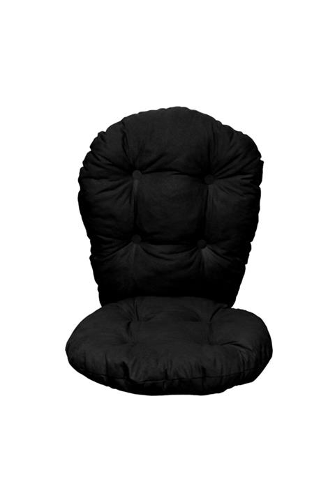 LİDYA TEKSTİL Siyah Renk Bambu Sandalye Minderi