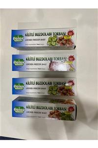 PETEK 1kg'lık Kilitli Buzdolabı Poşeti 4 Paket