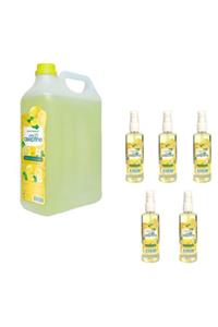 CIRE ASEPTINE 1 Litre Limon Kolonyası + 5 Adet Spreyli 100 Ml Limon Kolonyası Cire Aseptine