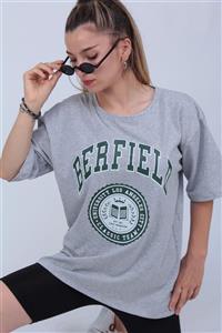 MODAGEN Kadın Berfield Baskılı Oversize T-shirt