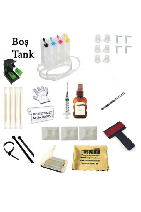 Asyaink Canon / Hp Uyumlu Şeffaf Bitmeyen Kartuş Tankı