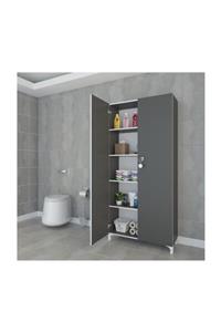 Kenzlife mutfak dolabı çilem 188*090*032 gri kilitli ayaklı banyo evrak ofis kitaplık ayakkabılık