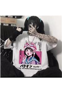 Köstebek Anime Lolipop Girl Beyaz (unisex) T-shirt