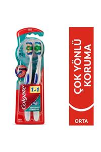 Colgate 360 Komple Ağız Temizliği Çok Yönlü Koruma Orta Diş Fırçası 1+1