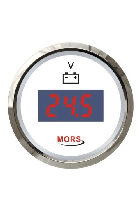 Mors Dijital Voltmetre Beyaz