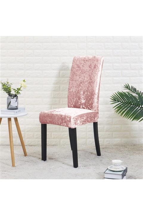 nurlan 6 Adet Kadife Sandalye Örtüsü