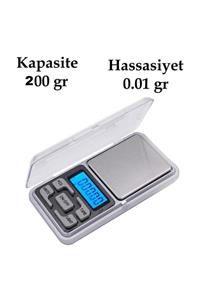 aksuticaret Dijital Hassas Elektronik Kuyumcu Cep Terazisi Tartı 200 Gr / 0.01 Gr