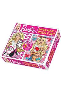 Dıy Toy/Taba Grup 1542 Dıytoy Süper Renkli 2si1 Arada Puzzle Set - Barbie  54+70 Parça Puzzle