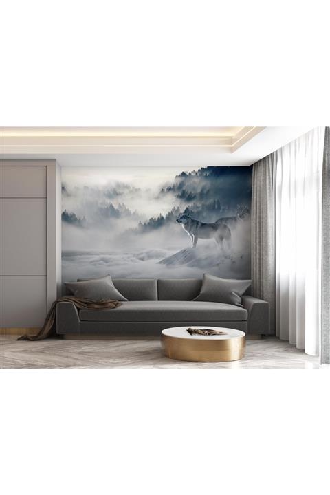 OrhunStore Kurt Sis  3 Boyutlu Tek Parça Duvar Kağıdı