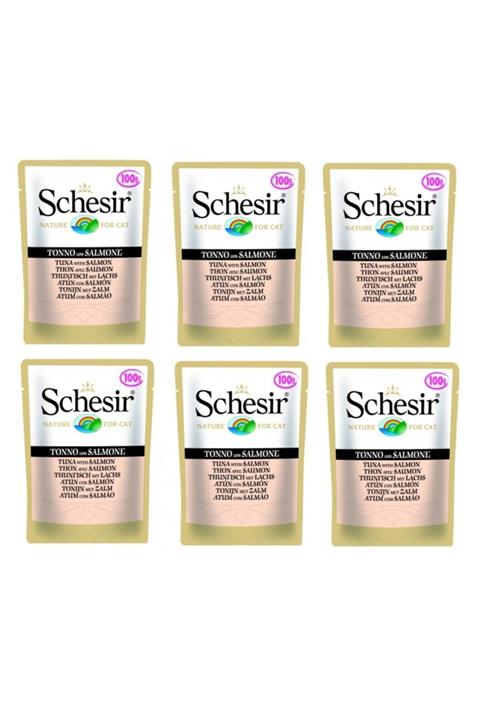 Schesir Ton Ve Somonlu Kedi Yaş Mama 100 Gr. X 6 Adet