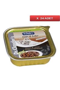 Dr. Clauder Dr.clauders Kaz Etli Ciğerli Kedi Konservesi 100 Gr (24 Adet)