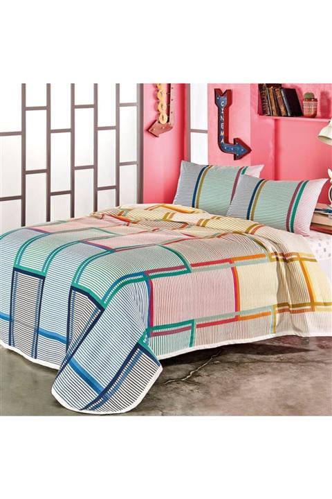 Taç Kırmızı Santana Tek Kişilik Pike Takımı