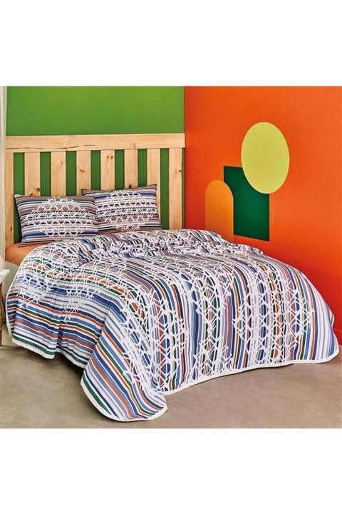 Taç Mavi Molly Tek Kişilik Pike Takımı