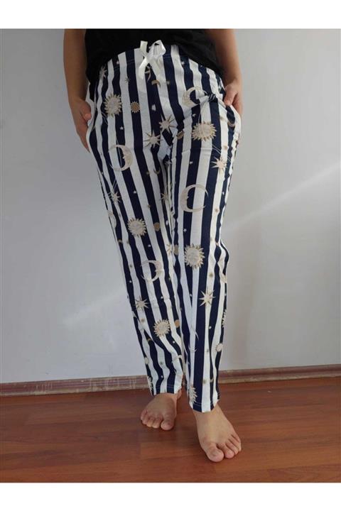 MARQUE SOSYETHEPAZARI Ay Yıldız Desenli Kadın Pijama Altı