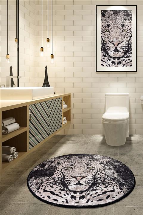 Chilai Home TIGER DJT ÇAP 140 cm Banyo Halısı, Paspas