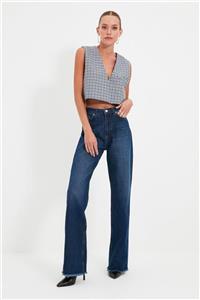 TRENDYOLMİLLA Mavi Yüksek Bel 90's Wide Leg Jeans TWOAW22JE1021