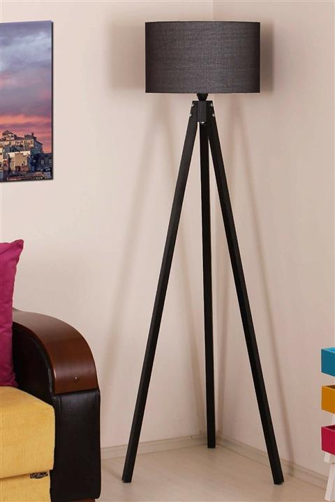Supply Home 3 Ayaklı Tripod Lambader Modern Siyah