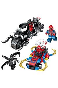 CİMCİME OYUNCAK Co-64087 Lego Yapı Oyuncak Seti Spiderman Venom Serisi 4 Set Bir Arada